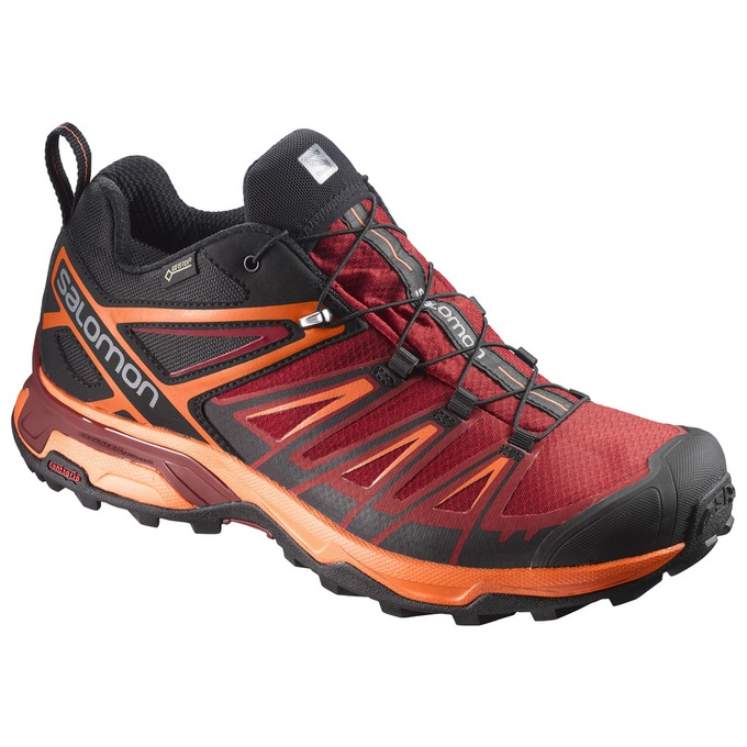 Salomon Singapore Mens Hiking Shoes - X ULTRA 3 GTX® Red/Orange | 04263-LOFQ